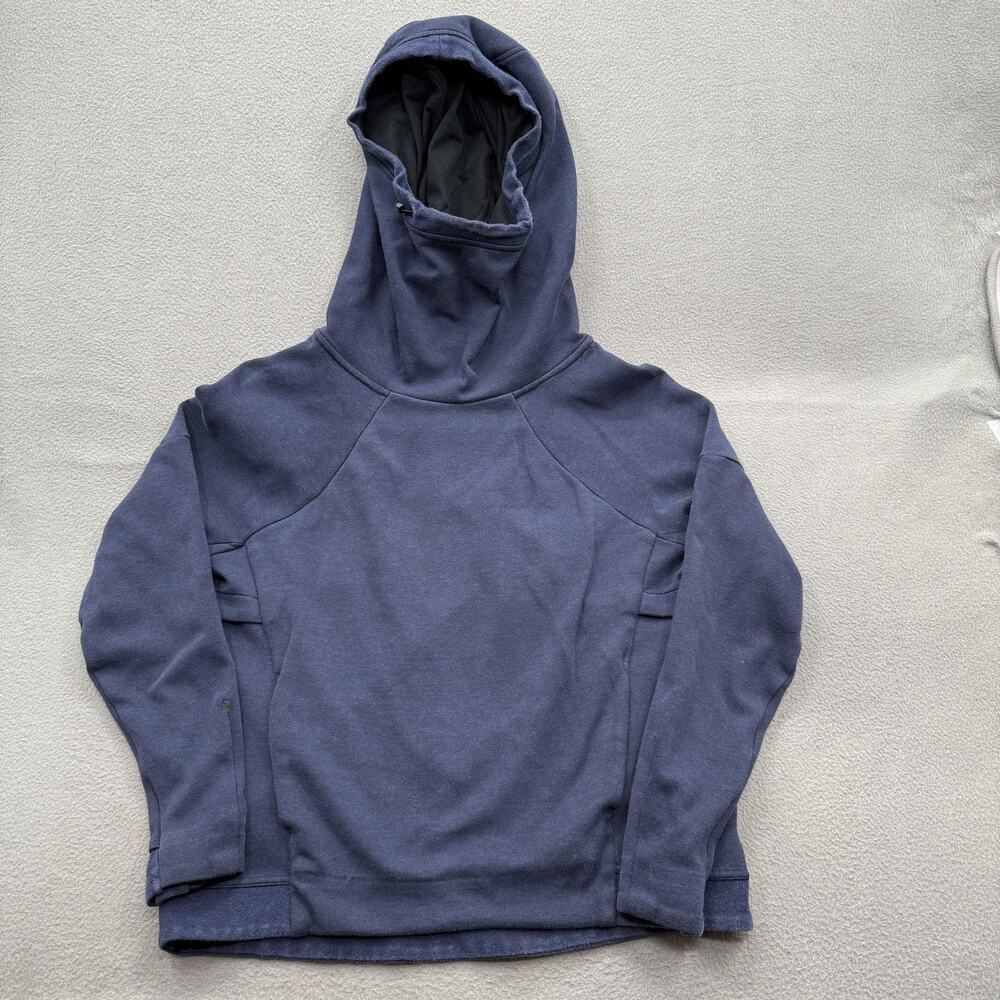 Nike Hoodie Women's Medium Blue Scuba Hood Sweatshirt Pullover Athletic Training